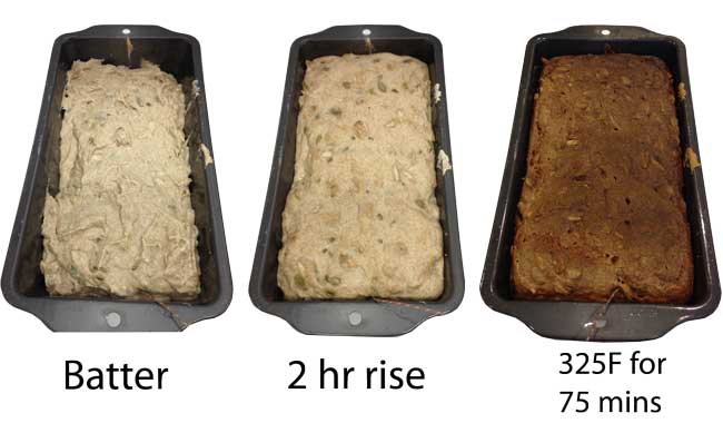 loaf rising in pan